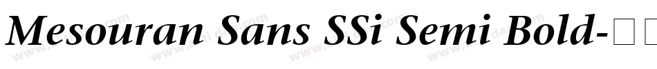 Mesouran Sans SSi Semi Bold字体转换
